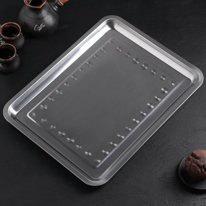 Поднос из нержавеющей стали 40*30