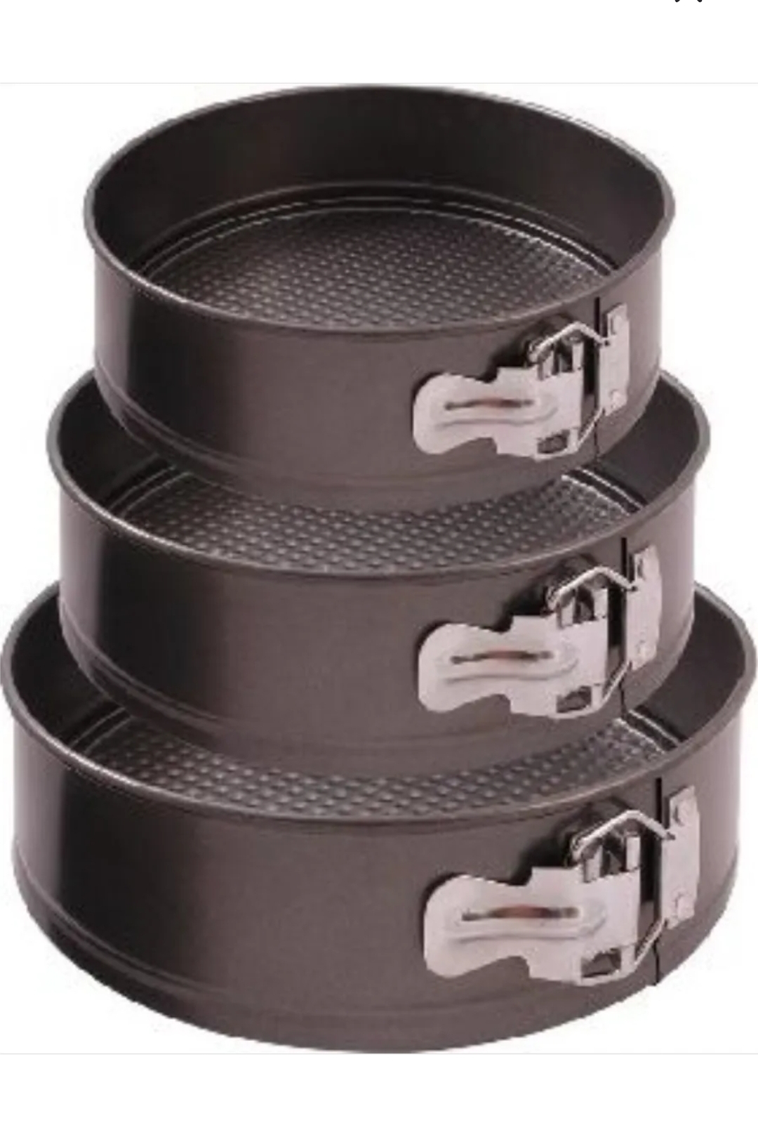 Набор из 3 штук разъемных форм для выпечки с антипригарной поверхностью 24см 26см 28см