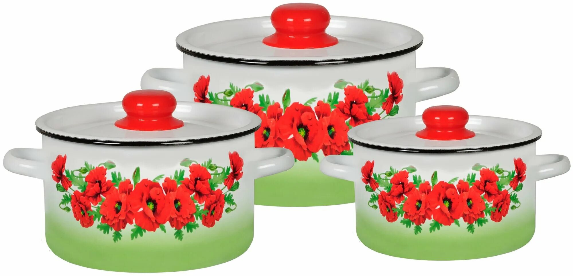 Набор эмалированной посуды 1с144/5 Восточный мак