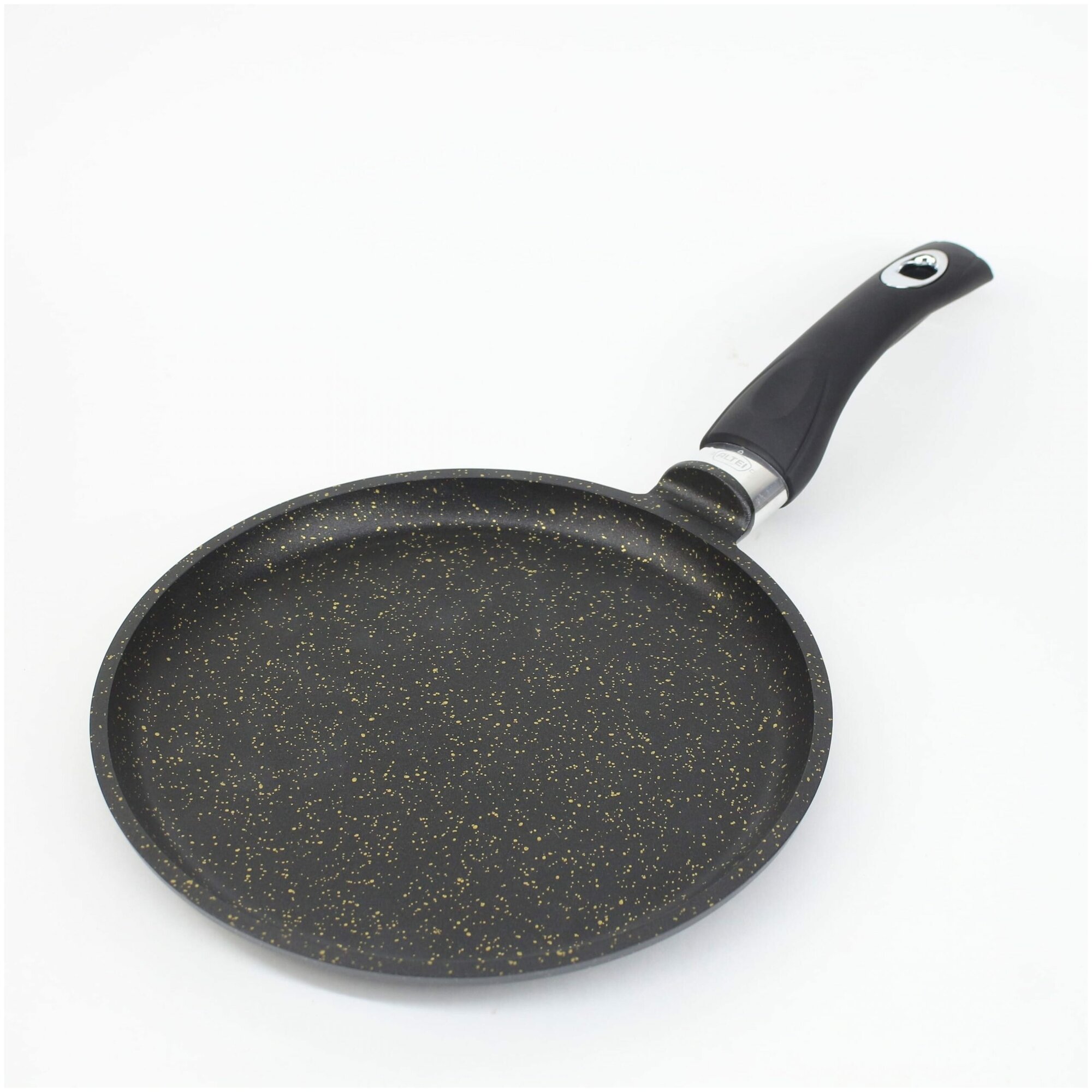Сковорода блинная 220мм АП Granit Perfection black gold, с несъемной ручкой