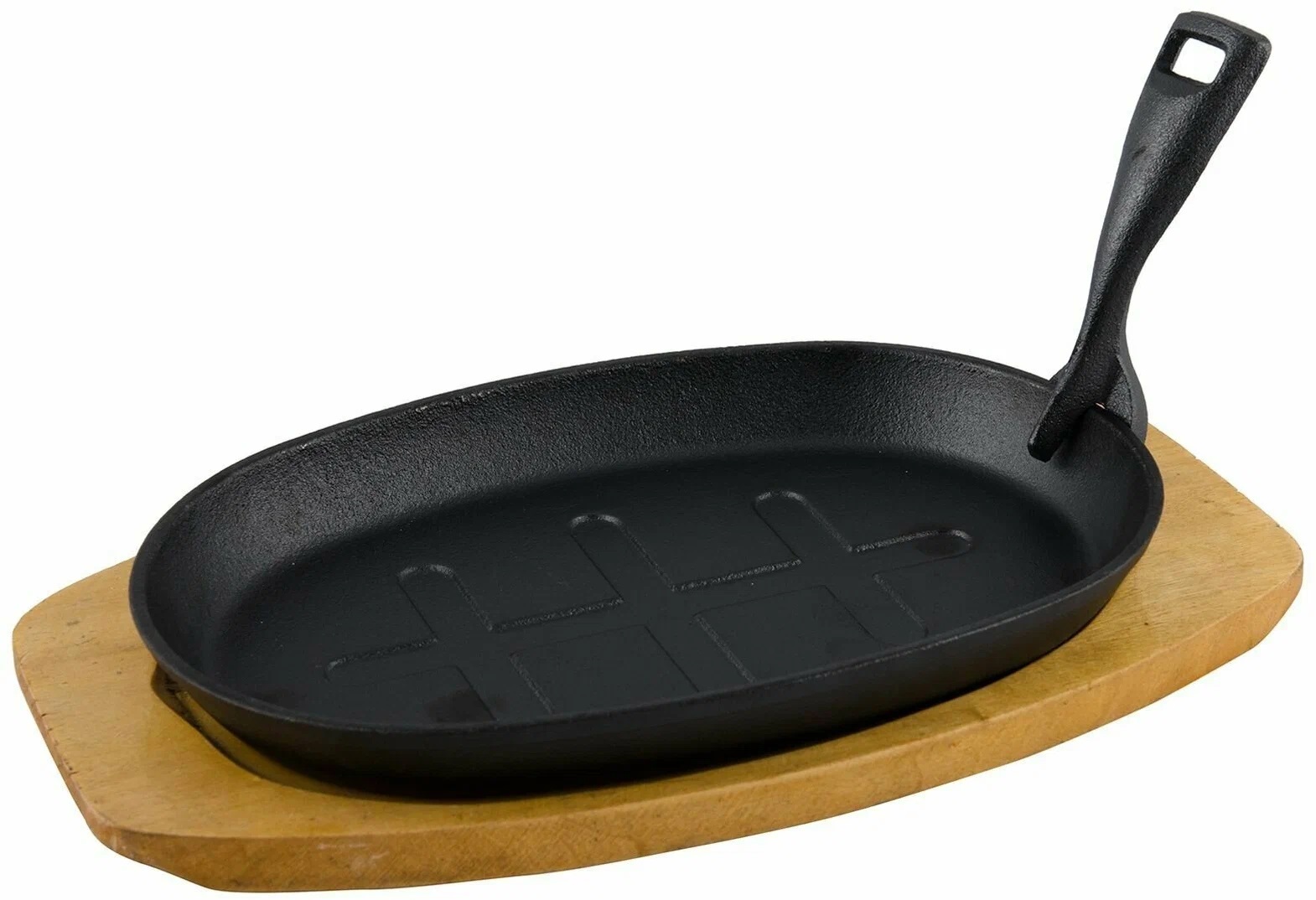 Сковорода порц чугун 16см овал с 2руч на подставке TM MY REAL IRON COOK