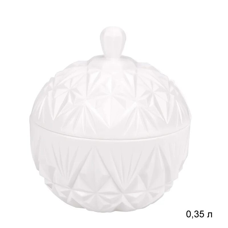 Сахарница Шарм с крышкой 0,35л (белый)  (то)