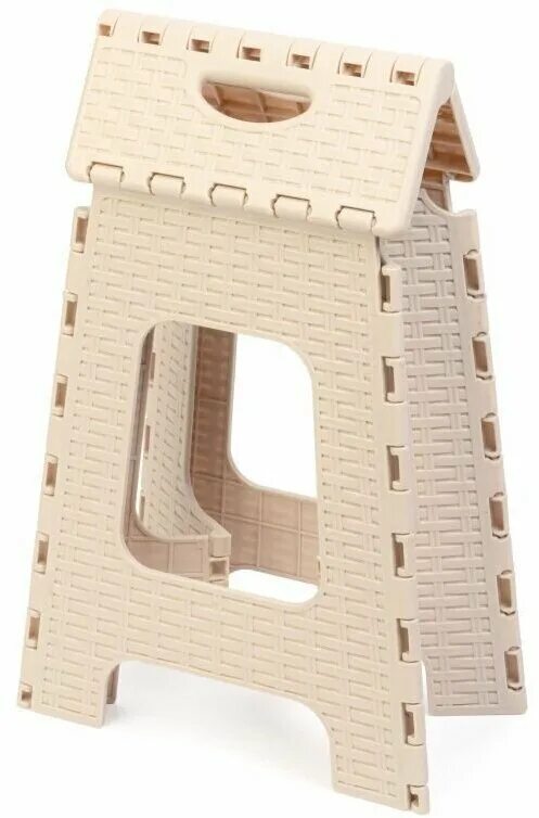 Табурет складной Плетенка (большой) бежевый