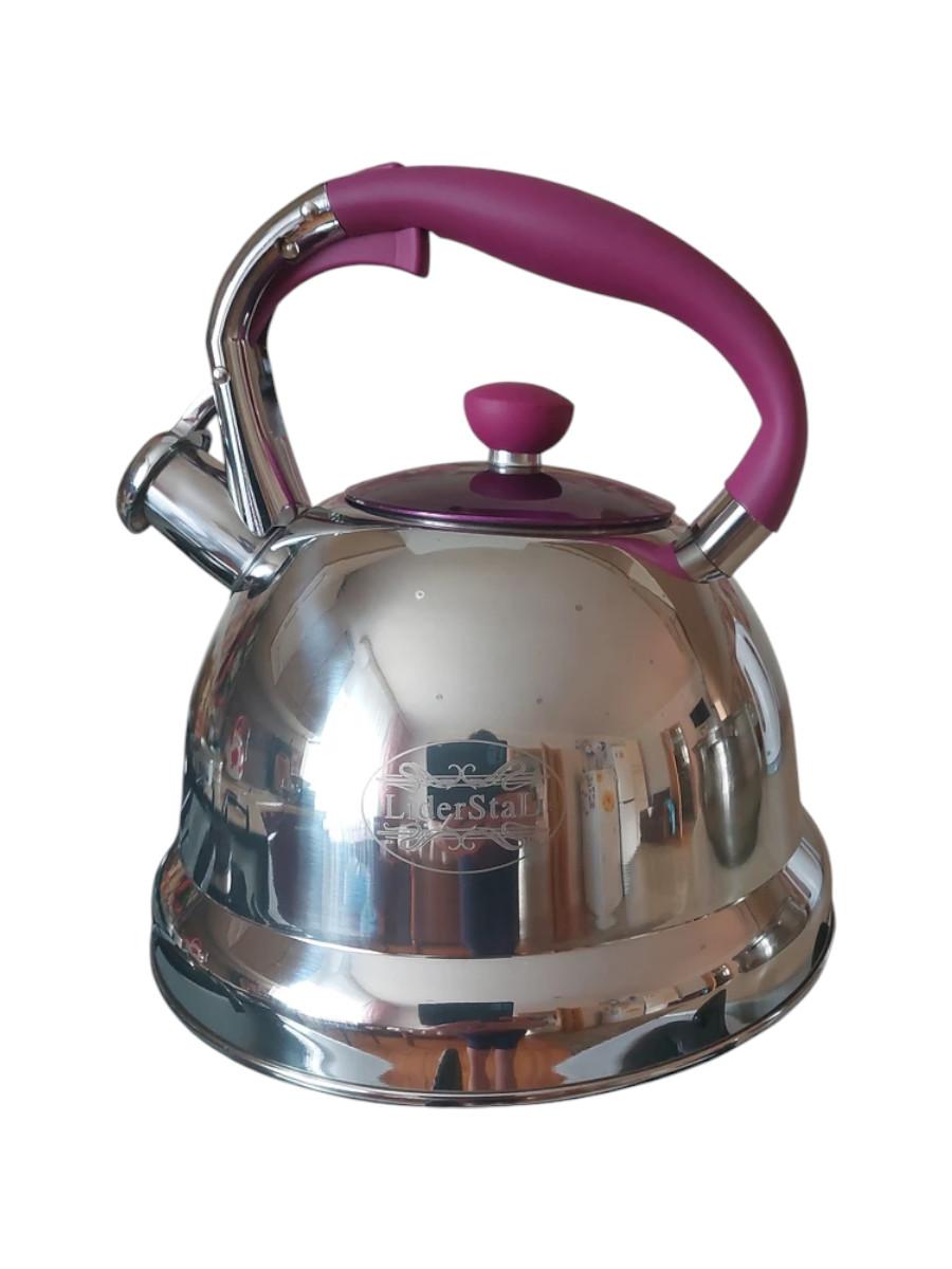 Чайник  из нержавеющей стали со свистком 3л. Lider LD-1008