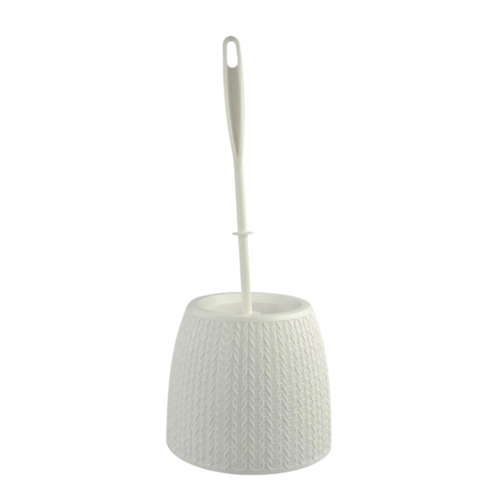 Ёрш с подставкой Вязаное плетение (белый)