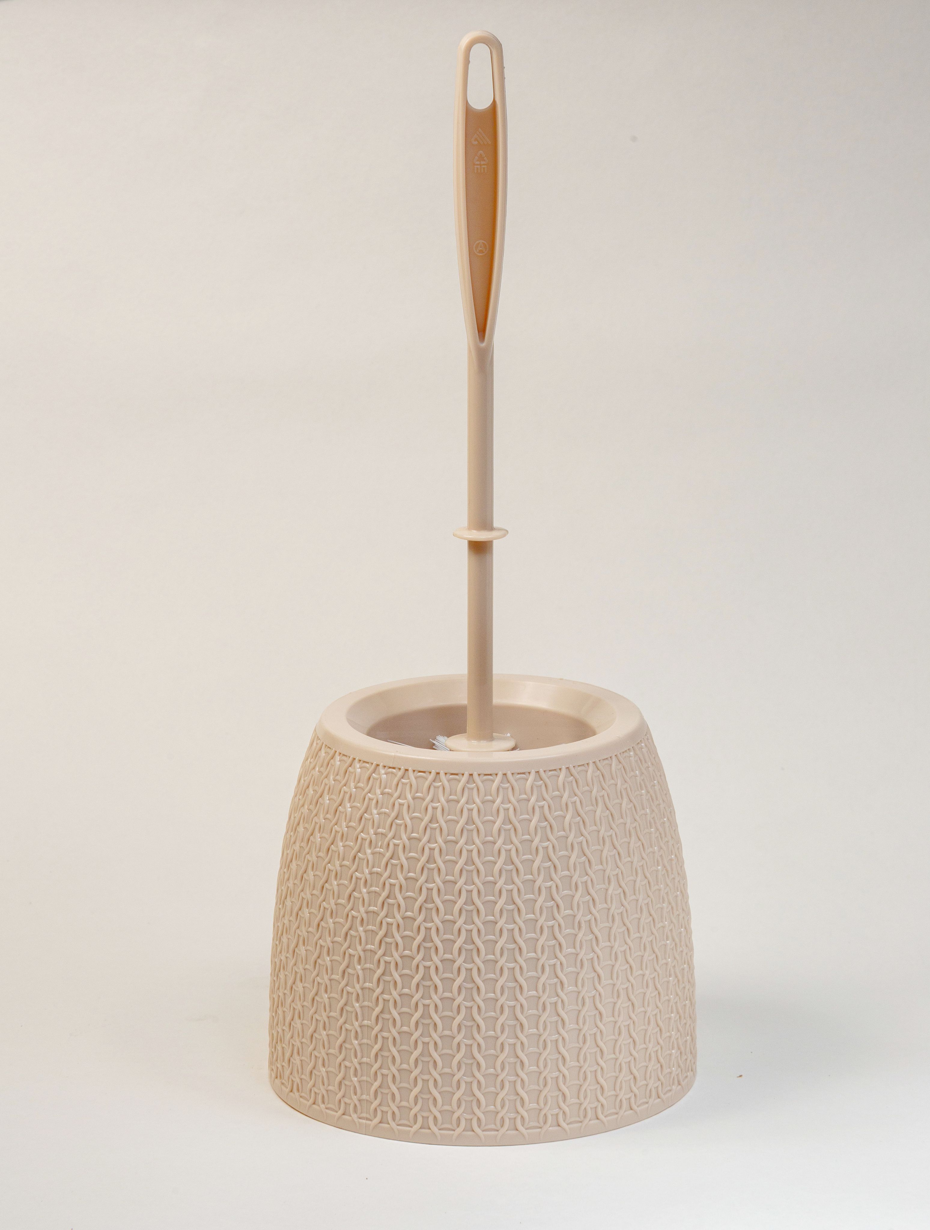 Ёрш с подставкой Вязаное плетение (бежевый)(то)