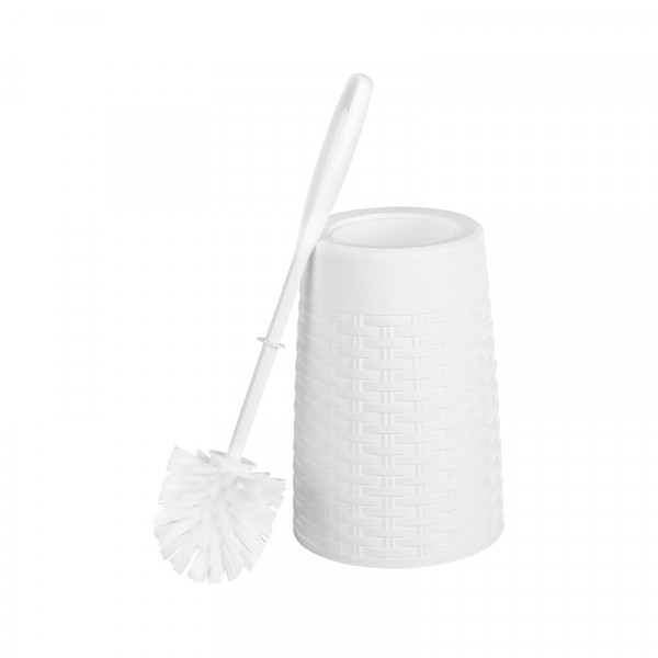 Ёрш туалетный Плетёнка с подставкой (белый)(то)