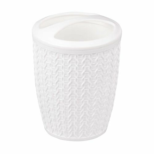 Подставка  Вязаное плетение для зуб. щёток белый  (то)