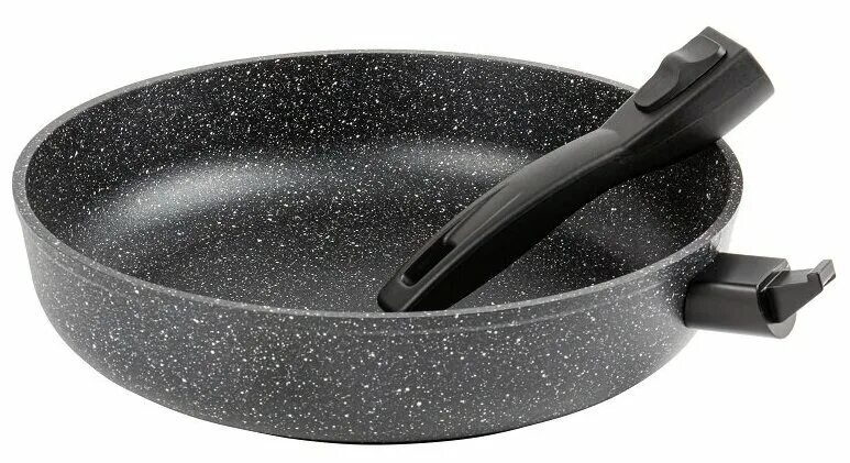 Сковорода глубокая 28см ГРАНИТ МЕЧТА  БЕЗ КРЫШКИ съемная ручка