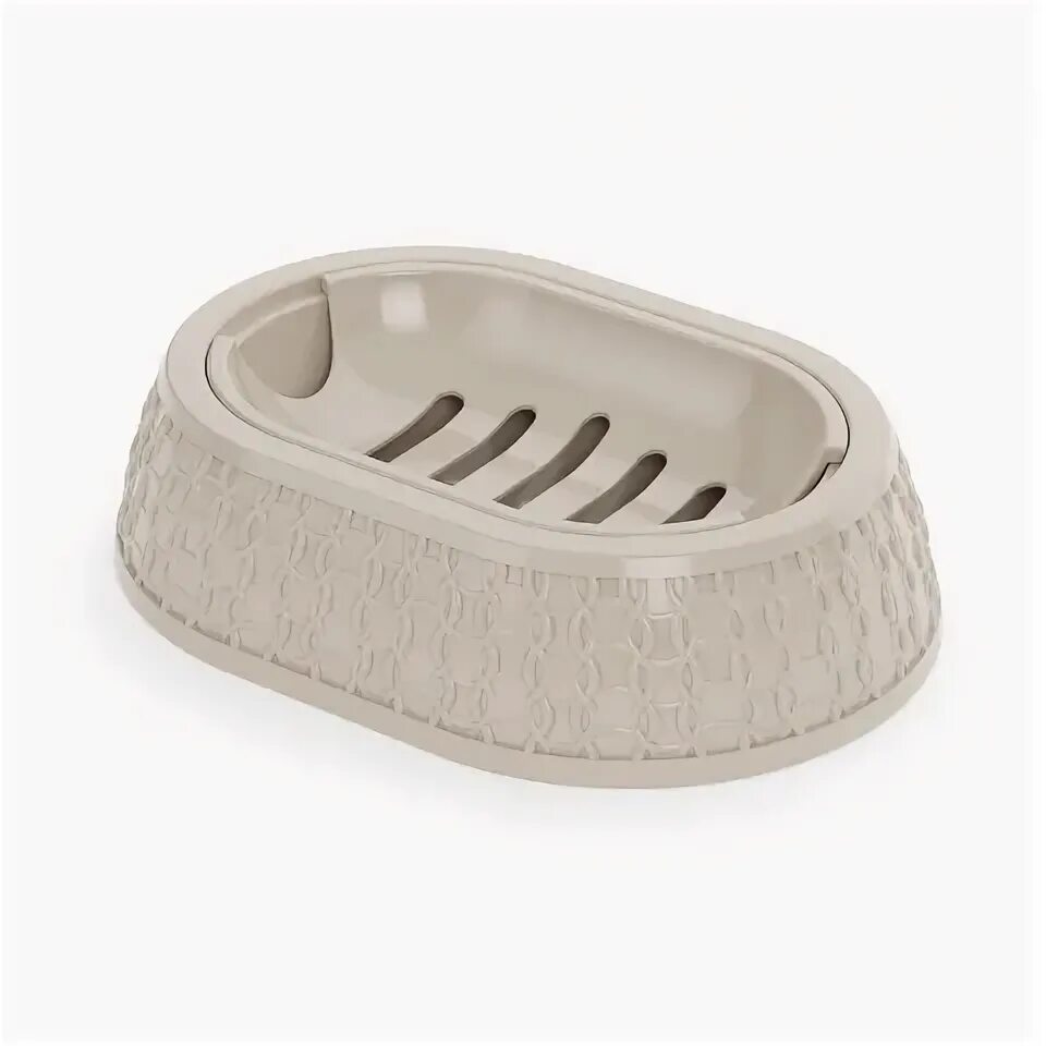 Мыльница Вязаное плетение (бежевый) (уп.30) (Стандарт качество)