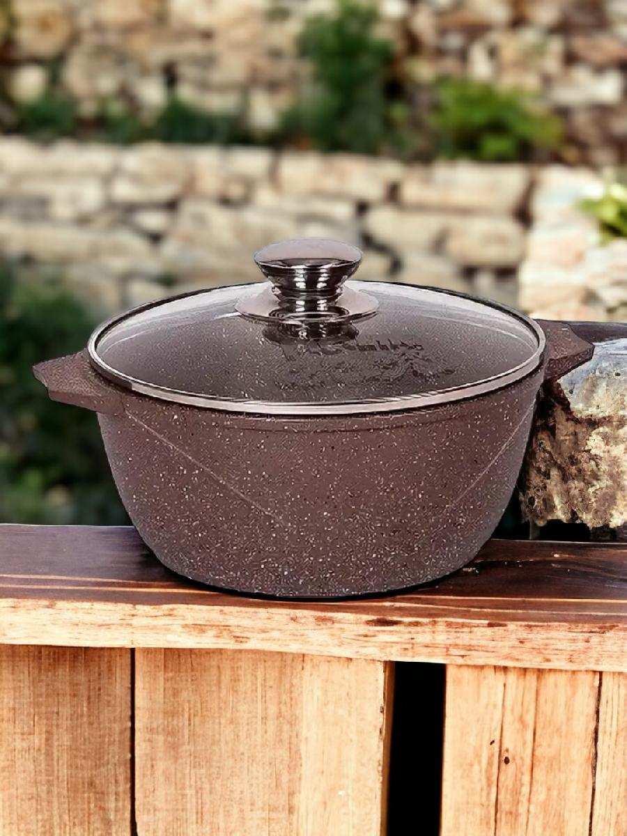 Кастрюля 6л АП Гранит brown арт.46806