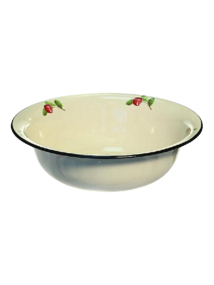 Таз эмалированный с декором (слоновая кость) 12л., 43004-242/4