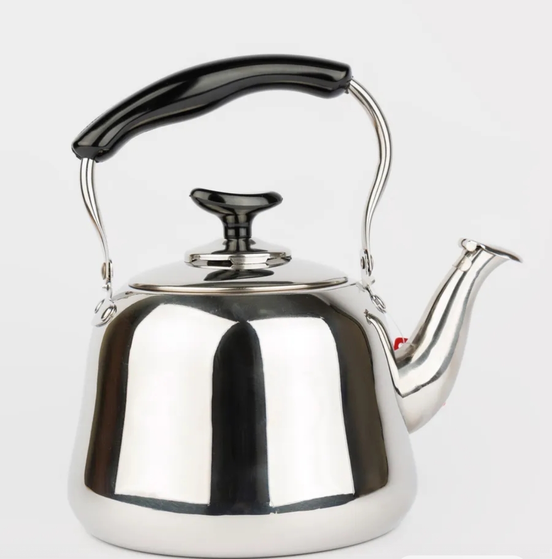 BXA-39 Чайник из нержавейки для плиты со свистком и ситечком 3л
