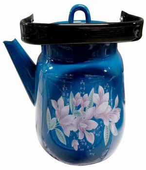 Чайник эмалированный с рисунком, 3,5л.,   С2716.34  Васильковый