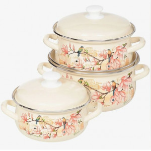 Набор эмалированной сферической посуды КРУИЗ-1, 6 предметов