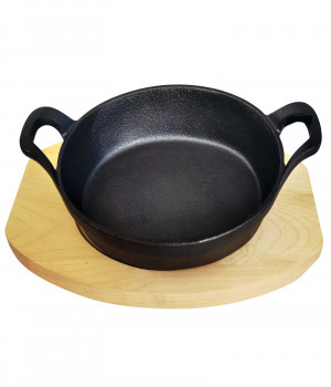 Сковорода порц чугун 18см с 2руч на подставке TM MY REAL IRON COOK