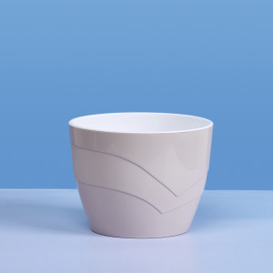 Грация кашпо 4,5 л бисквит с прозрачной вставкой