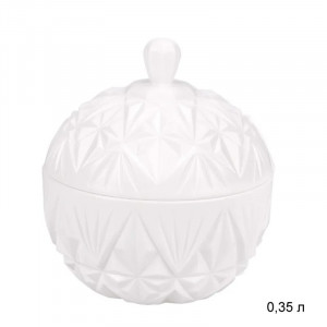 Сахарница Шарм с крышкой 0,35л (белый)  (то)