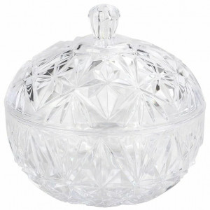 Сахарница Шарм с крышкой 0,35л (прозрачный)  (то)