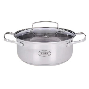 Кастрюля из нержавеющей стали 4л. Lider StaL LD-2033