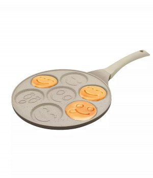 Сковорода для оладий с мраморным покрытием 26см KL-4735Кремовый (1x12)