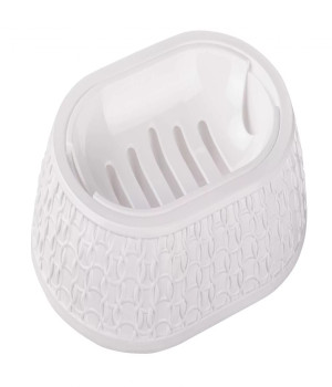 Мыльница Вязаное плетение (белый) (уп.30) (Стандарт качество)