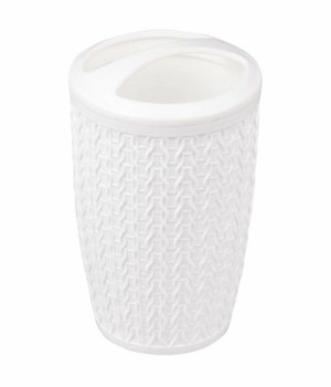 Подставка  Вязаное плетение для зуб. щёток белый  (то)