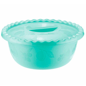 Миска круглая 3л. с крышкой (105x250x250мм)