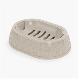 Мыльница Вязаное плетение (бежевый) (уп.30) (Стандарт качество)