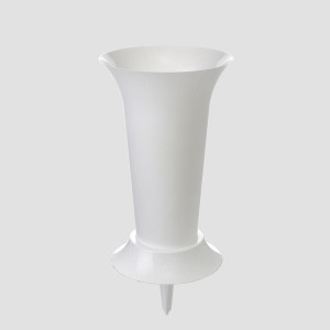 Ваза под срезку Д190мм, В410мм (с колышком)(белый) (уп.12) (Стандарт качество)