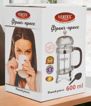 Чайник Френч пресс Vertex-Martina 600 мл 8106-VS  *24*