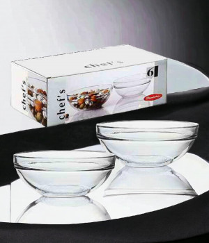 Chefs набор 6-ти закалённых салатников (d120 мм v300 мл) 53543 TMP