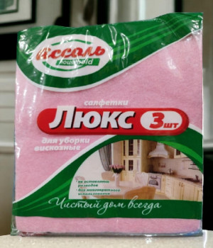 Салфетки вискозные ЛЮКС для уборки (3 штуки)