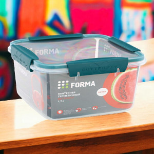 Контейнер д/продуктов Butterfly 1,7л Light квадр. герметич. Розовый (8) С78592