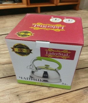 Чайник  из нержавеющей стали со свистком 3л. Lider LD-1009