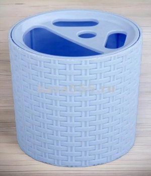 Подставка для зубных щеток  Плетенка  (голубой) (уп.16) - М2533