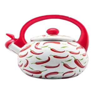 Эмалированный чайник со свистком Lider Stal, 2,5л.  LD-10005