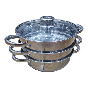 Пароварка из нержавеющей стали Lider Stal, 2,5л., три уровня, LD-2014